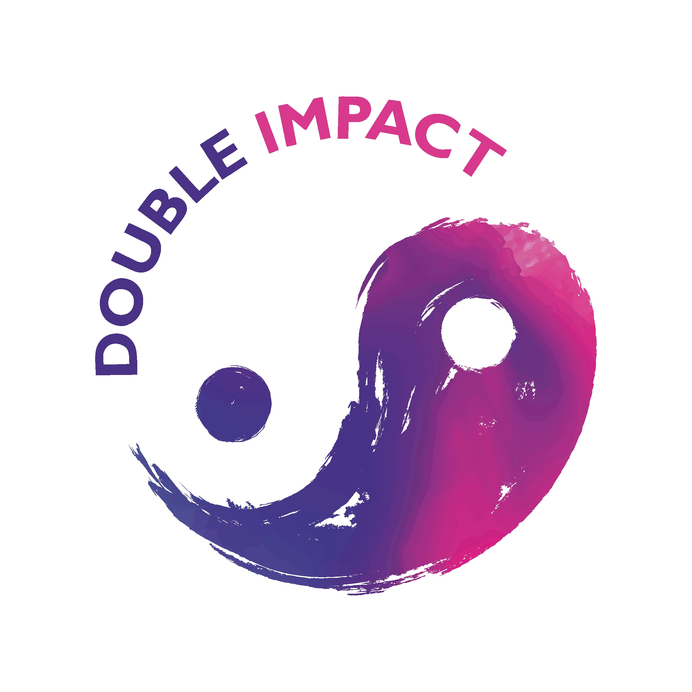 Double Impact Group purple and pink logo